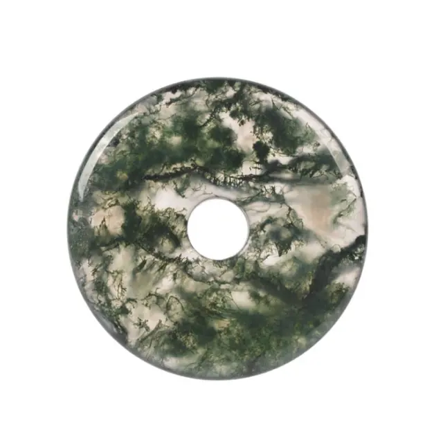 Αχάτης Moss σε Donut Ø30mm - 1τεμ
