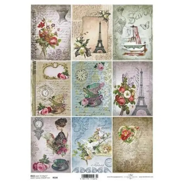 Ριζόχαρτο ITD, 21x29cm, Paris cards, R534
