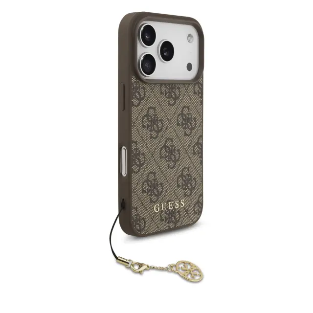 Guess 4G Charm MagSafe Case for iPhone 17 Pro Tone on Tone Brown 3