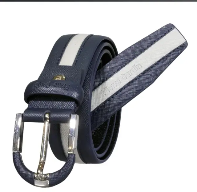 Ανδρική ζώνη Pierre Cardin μπλε -γκρι Hy03 604