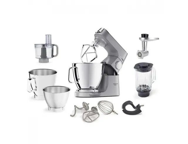 Κουζινομηχανή Kenwood Titanium Chef Baker KVC85.594SI με ενσωματωμένη ζυγαριά, ισχύ 1200W, χωρητικότητα 5L&3.5L, μεταβλητή ταχύτητα και λειτουργία Pulse - Silver KVC85.594.SI 2