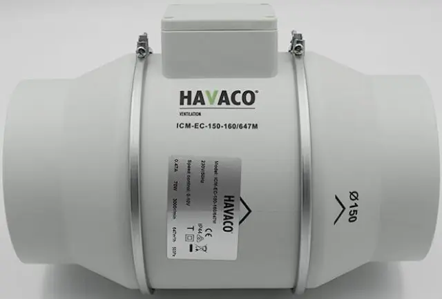 Havaco ICM-EC-315/2206M - Εξαεριστήρας Αεραγωγών με Μοτέρ EC 3
