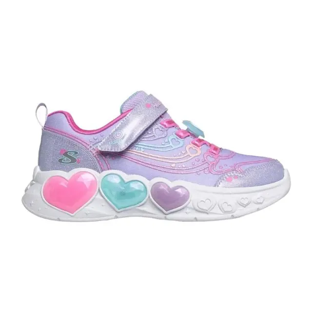 Βρεφικό Παπούτσι για Κορίτσι Skechers Lighted Jewel Sparkle Mesh Sneaker (Μεγέθη 22-26) ΜΩΒ