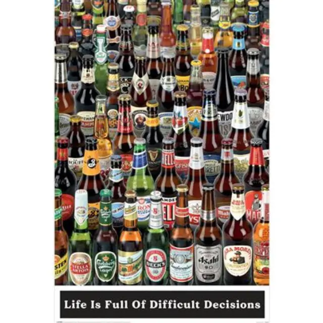 Αφίσα Pyramid International Beers (Life Is Full Of Difficult Choices) 61x91,5εκ