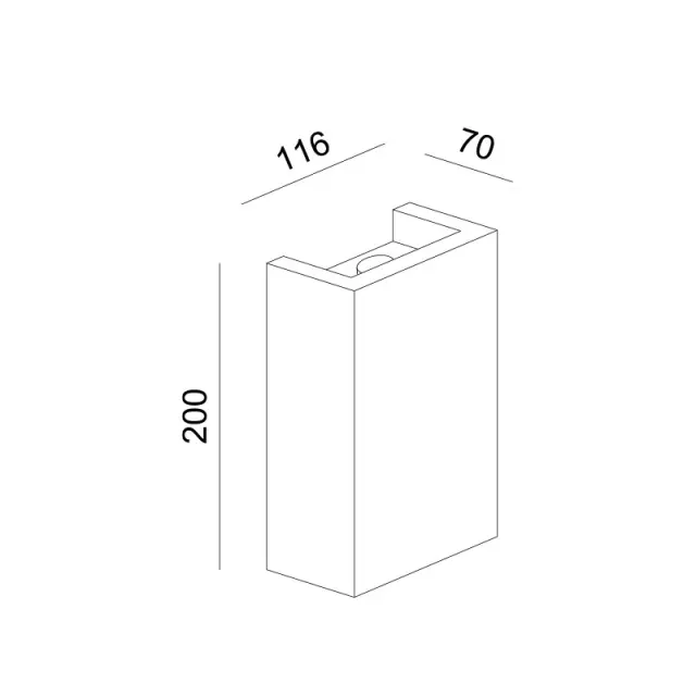 ΓΥΨΙΝΟ ΕΠΙΤΟΙΧΟ Φ/Σ 1XG9 BLOCK 11,6x7x20CM / G85271W 2