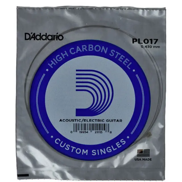 D'Addario PL017 Plain Steel Χορδή Ακουστικής/ Ηλεκτρικής Κιθάρας