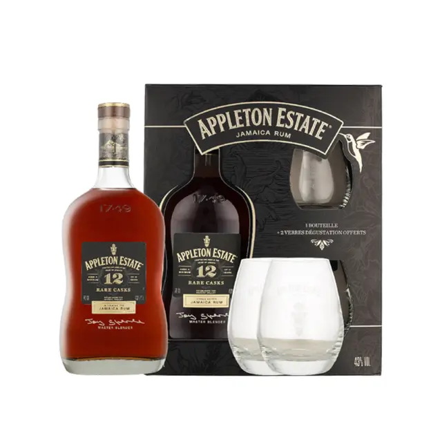 APPLETON ESTATE 12Y.O RARE CASK RUM 700ml +2 GLASSES