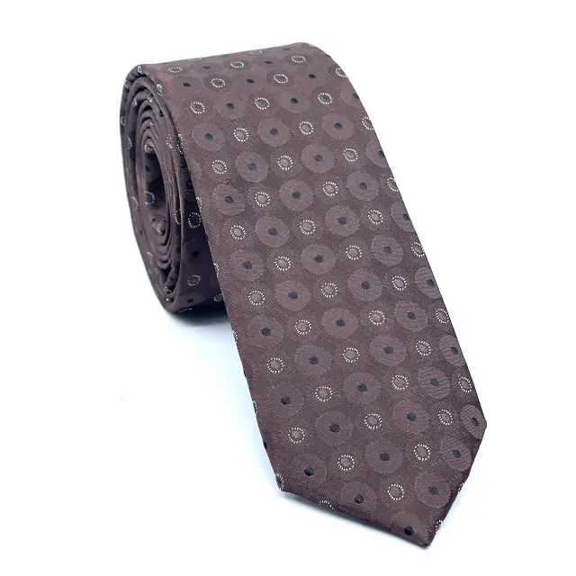 Γραβάτα Microfiber σε Μαύρο Μοτίβο Σετ με Μαντηλάκι 2