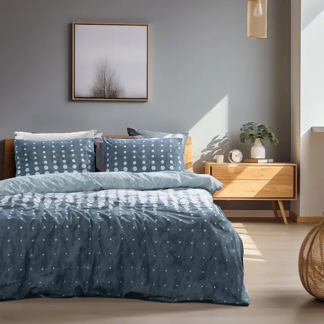 Beauty Home Σετ σεντόνια μονά με λάστιχο Glory Art 12364 110x200+32 Μπλε