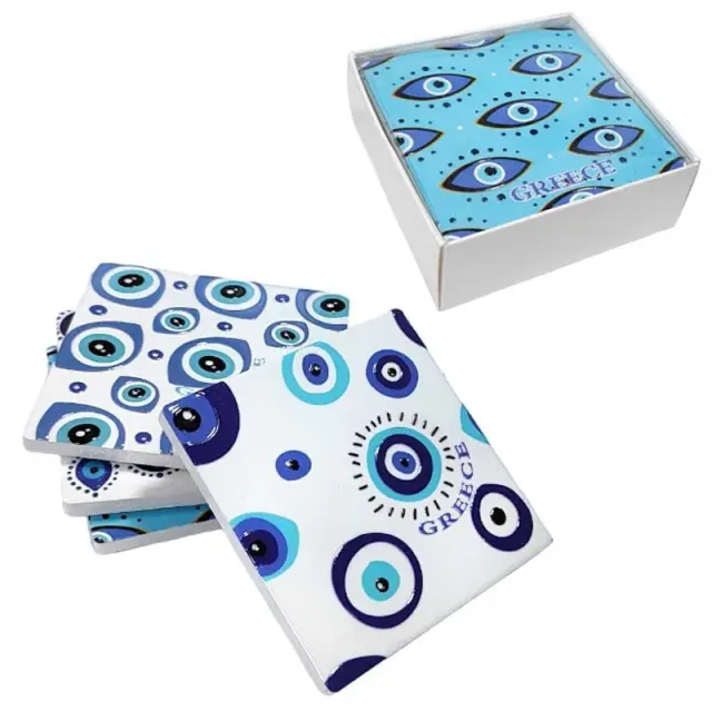 Σετ σουβέρ Greece 4τμχ - Coaster set 4pcs 026032
