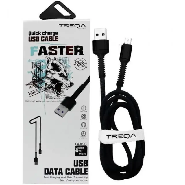 Treqa Φόρτισης Usb USB-A to Lightning Cable 1m CA-8912