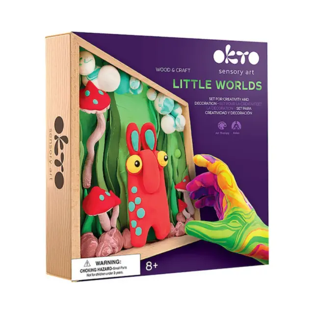 Okto Wood & Craft DIY Little Worlds / Σετ Δημιουργίας με Πηλό σε Ξύλινο Κάδρο: Mommy Troll