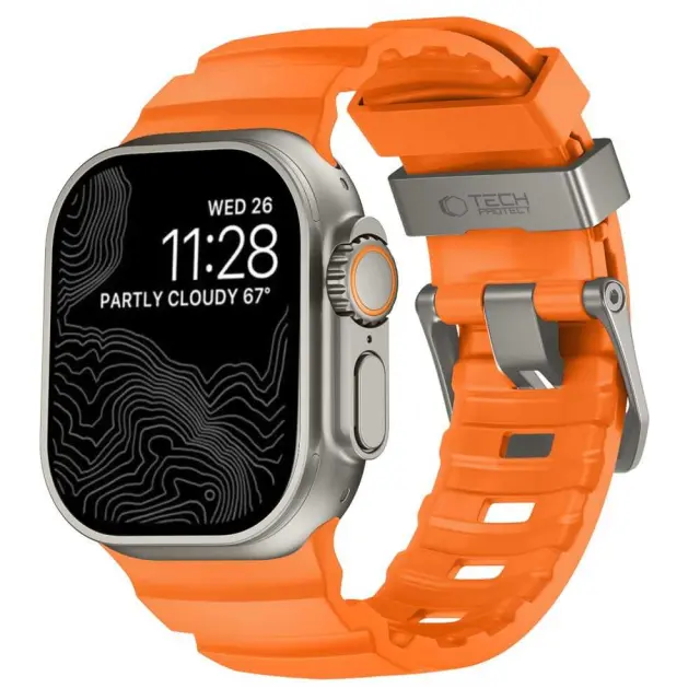 Tech-protect Motion Apple Watch 8 / 9 / 10 / 11 / 12 / Se / Ultra (44 / 45 / 46 / 49 Mm) Signal Orange 2