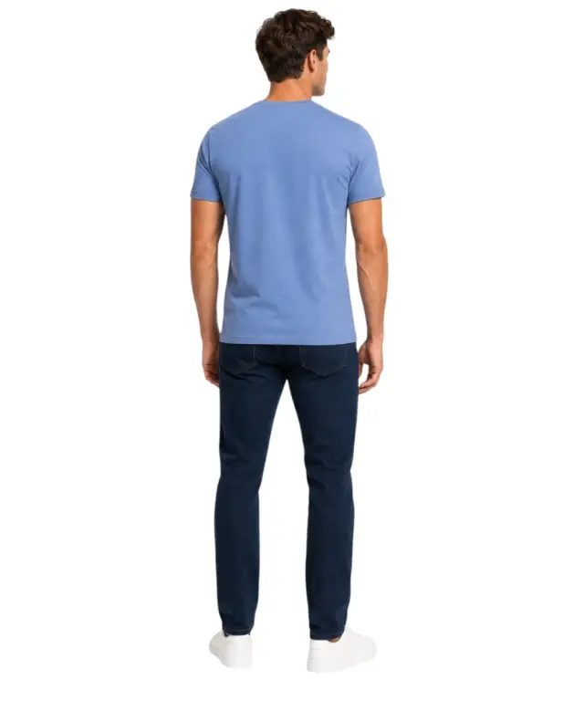 Coveri Moving - Ανδρικό Κοντομάνικο Μπλουζάκι T-Shirt TJ5015-JEANS Μπλε 3
