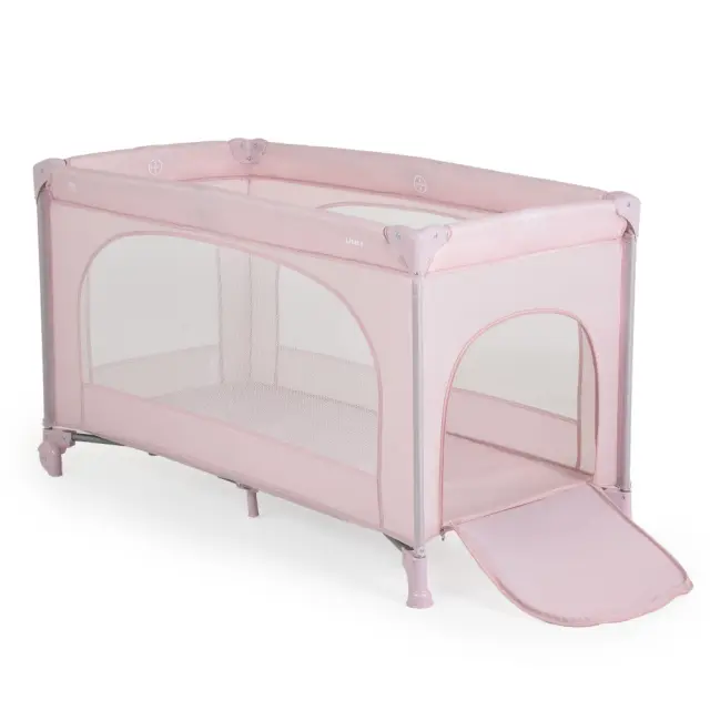 Παρκοκρέβατο 1 Επιπέδου Uno Moni Pink 3801005210282 2