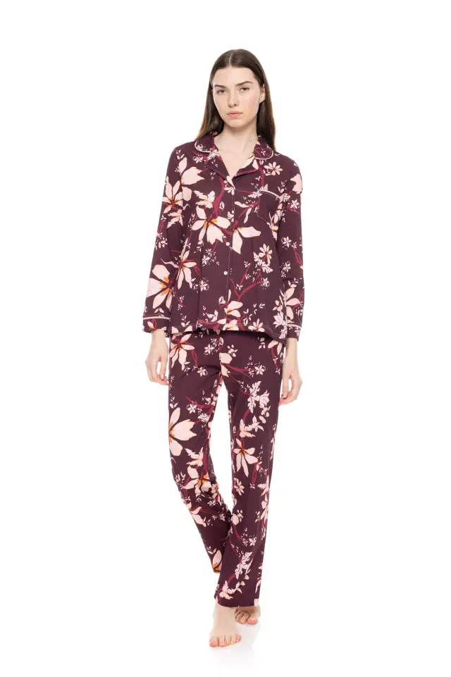 W1540 - Type - PYJAMA BUTTONED MAGENDA FLOWER 3