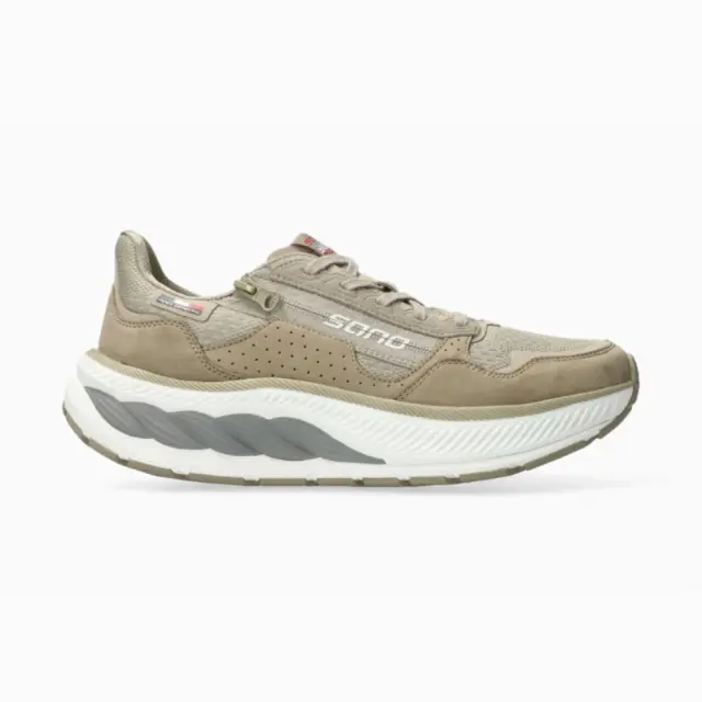 Mephisto/Sano Sneakers Ανδρικό δέρμα/ύφασμα Μπεζ SAN/STRIDE L/TAUPE - 41