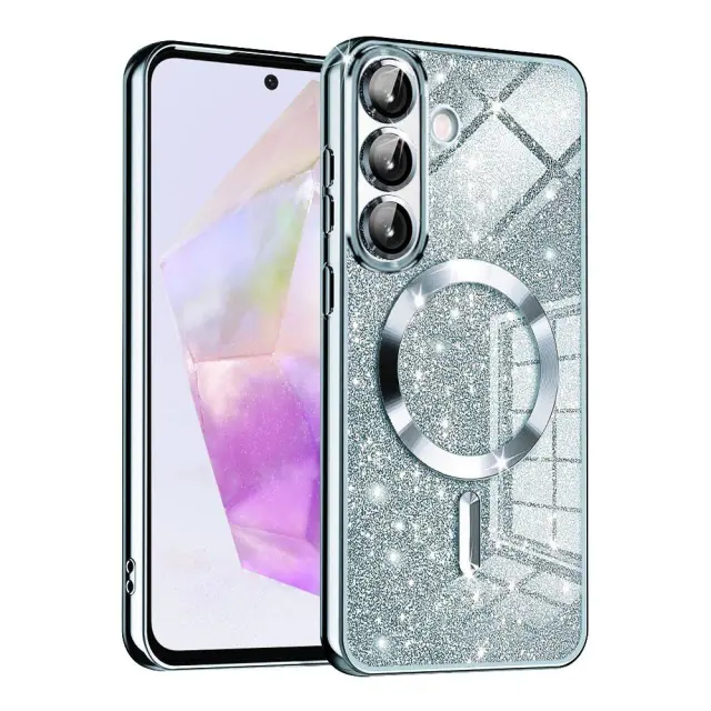 Techsuit® Luxury Glitter MagSafe Θήκη για Samsung Galaxy A56/A36- Light Blue