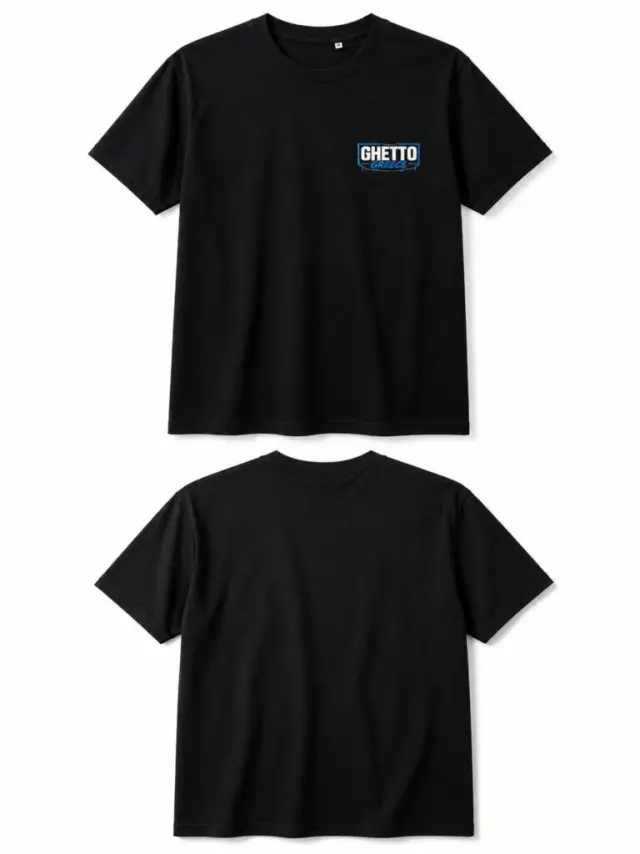 GHETTO GREECE Logo T-Shirt Black – Regular Fit | 100% Cotton 3