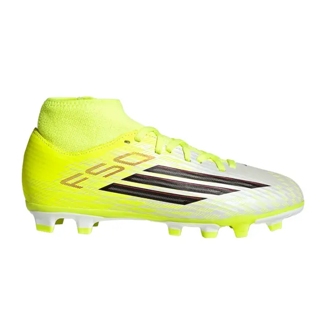adidas Performance Kids F50 Club Mid FG/MG J Άσπρο - Κίτρινο KI6175 (adidas Performance)