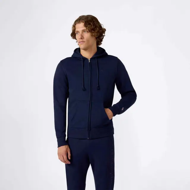 Champion Men's Fleece Full-Zip Small Logo Hoodie Μπλε Σκούρο 220276-BS501 (Champion)
