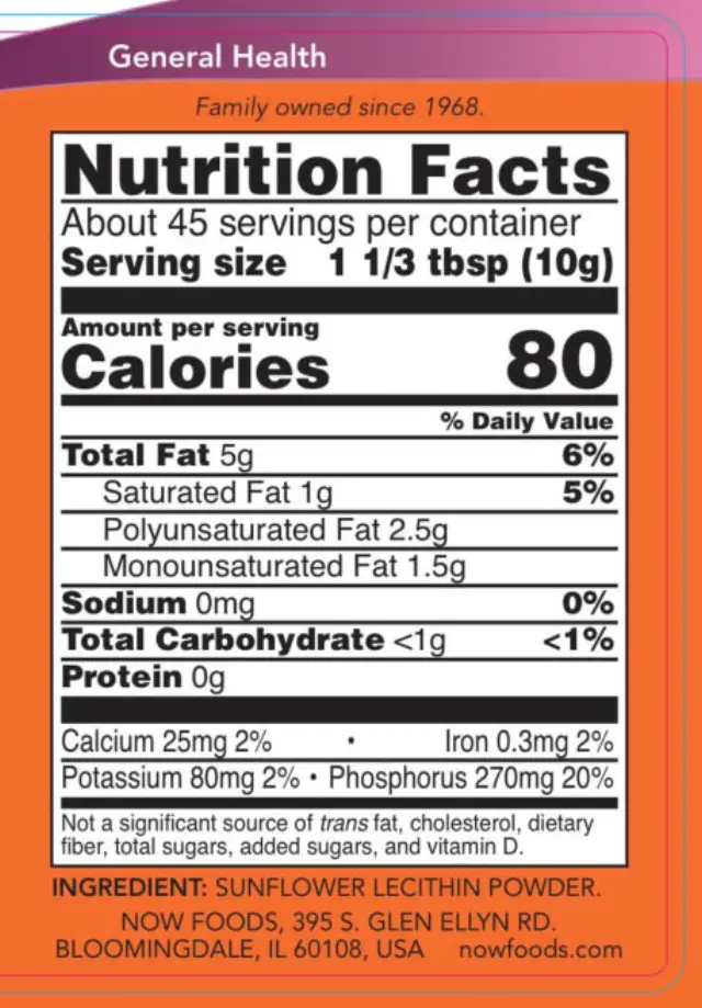 Now Foods Sunflower Lecithin Powder 2