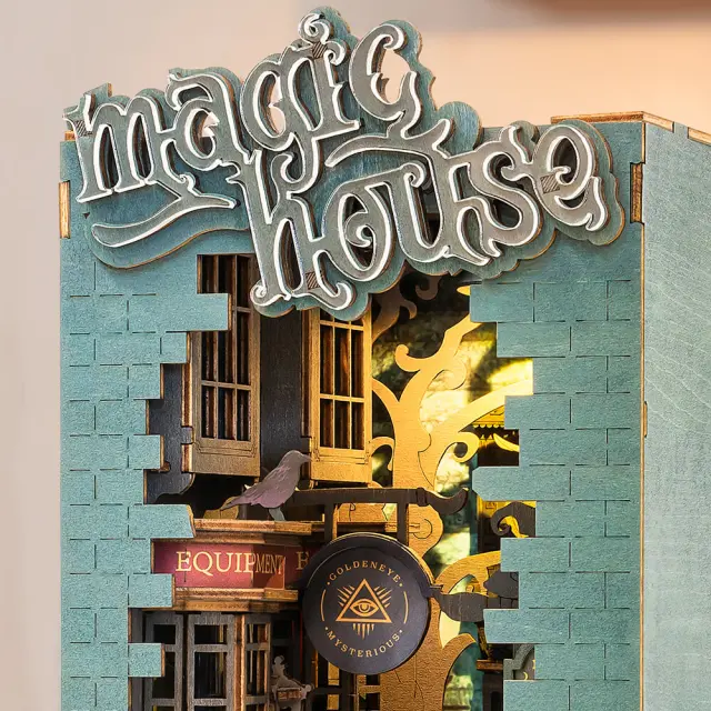 Rolife DIY Booknook & Wonderland / Κατασκευή 3D Βιβλιοστάτη με Φωτισμό: Magic House 2