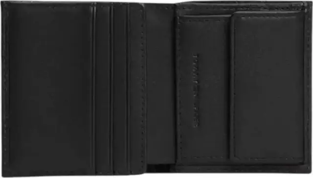 Tommy Hilfiger Ανδρικό Μικρό Δερμάτινο Πορτοφόλι TH Central Trifold Μαύρο 3