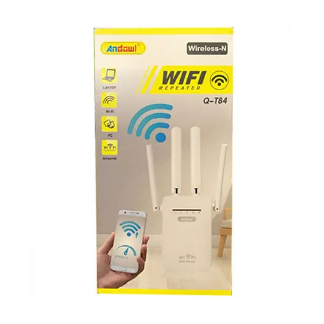 Andowl Q-T84 WiFi Extender Single Band (2.4GHz) 300Mbps 2