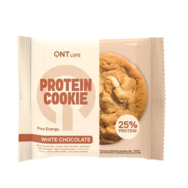 QNT | Protein Cookie White Chocolate Μπισκότα Πρωτεΐνης με Κομμάτια Λευκής Σοκολάτας | 60g