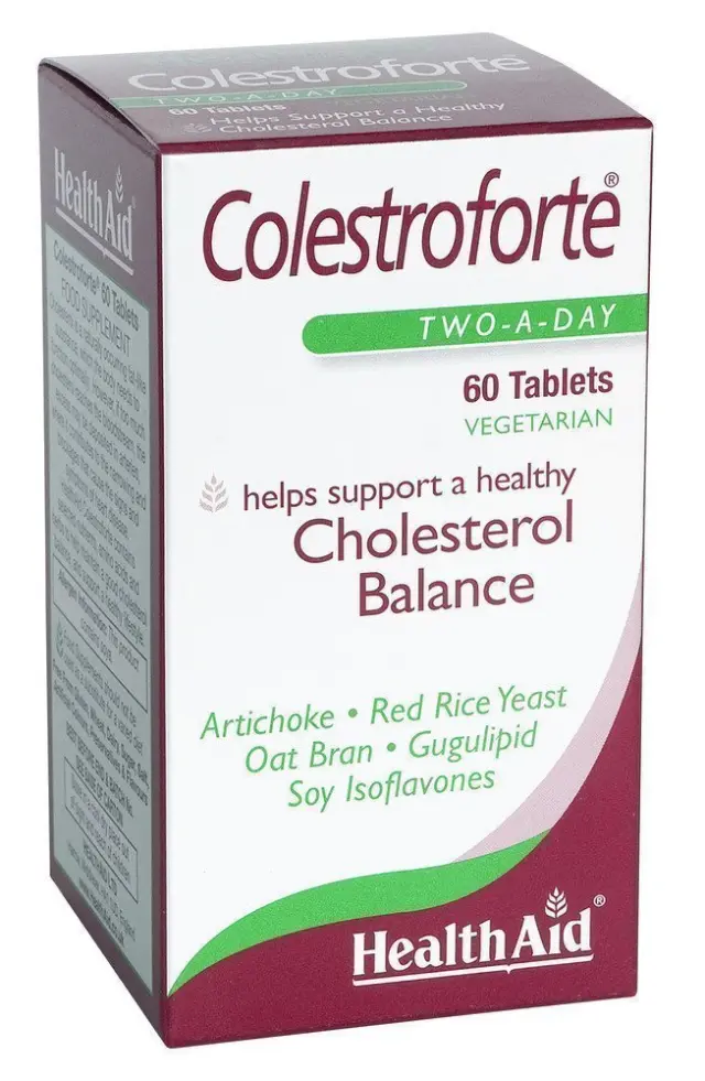 Health Aid Colestroforte Συμπλήρωμα Διατροφής κατάλληλο για τη φυσιολογική λειτουργία της καρδιάς 60 ταμπλέτες