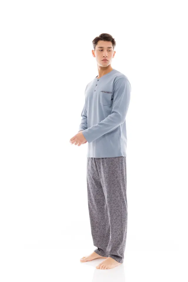 W-M677 - Blue Cloud - PYJAMA BLUE GREY - M 2