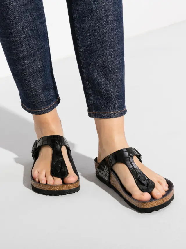 Birkenstock Σαγιονάρες Γυναικείο Birko-Flor(ανθεκτικό υλικό της Birkenstock-επιτρέπει την επαφή με το νερό) Μαύρο BIR/GIZEH GATOR 1016420 BLACK - 35 2
