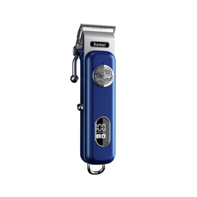 Kemei KM-1895 Επαναφορτιζόμενη Κουρευτική Μηχανή Μπλε