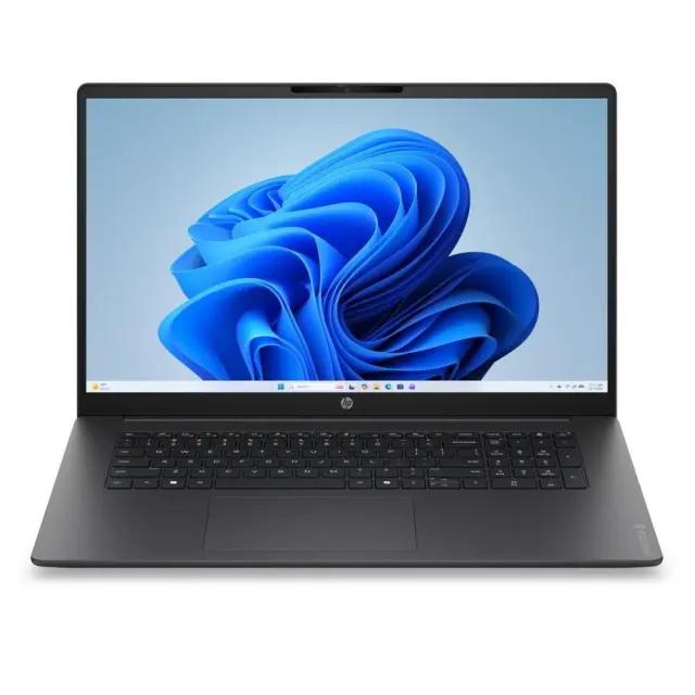HP OmniBook 3 AI Laptop 17-dn0000nw AMD Ryzen™ 7 250 43.9 cm (17.3") Full HD 24 GB DDR5-SDRAM 512 GB SSD Wi-Fi 7 (802.11be) Windows 11 Home AI PC Black, Gray