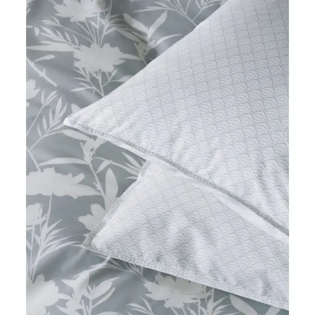 Σετ Μαξιλαροθήκες 2 Τεμαχίων Kentia Rosaira 22A Grey-White 50x70 2