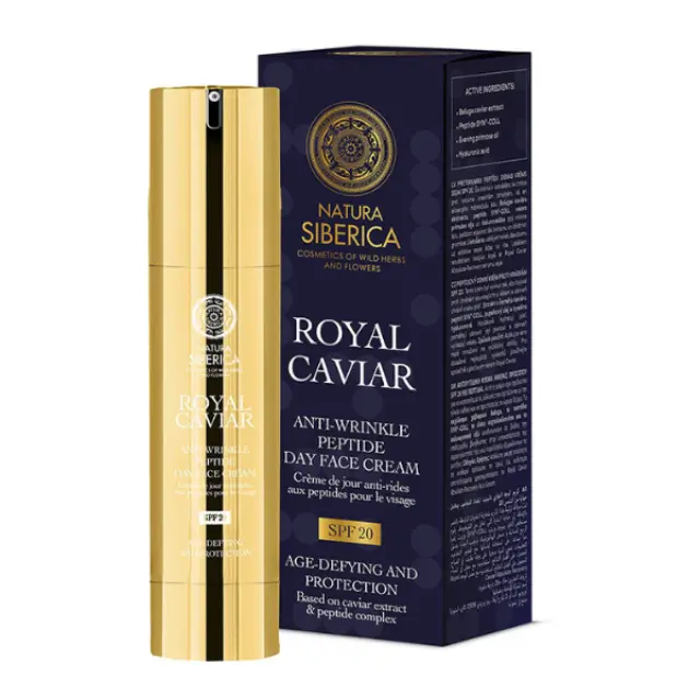 Natura Siberica Royal Caviar Anti-Wrinkle Peptide Day Face Cream Αντιγηραντική Κρέμα Προσώπου Ημέρας SPF20