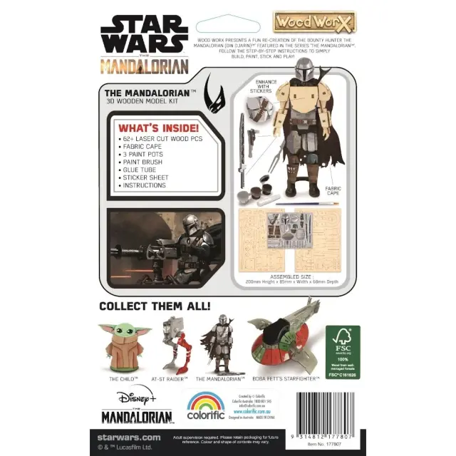 Wood WorX Star Wars The Mandalorian - Φιγούρα Μοντελισμου (177708) 3