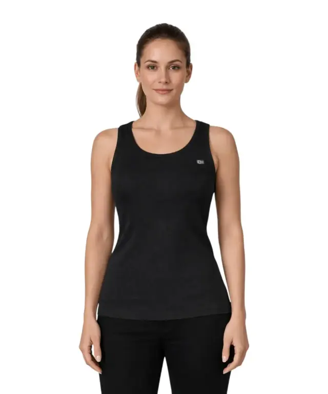 Norway Nautical School - Γυναικείο T-shirt Αμάνικο Rib 856220-BLACK Μαύρο