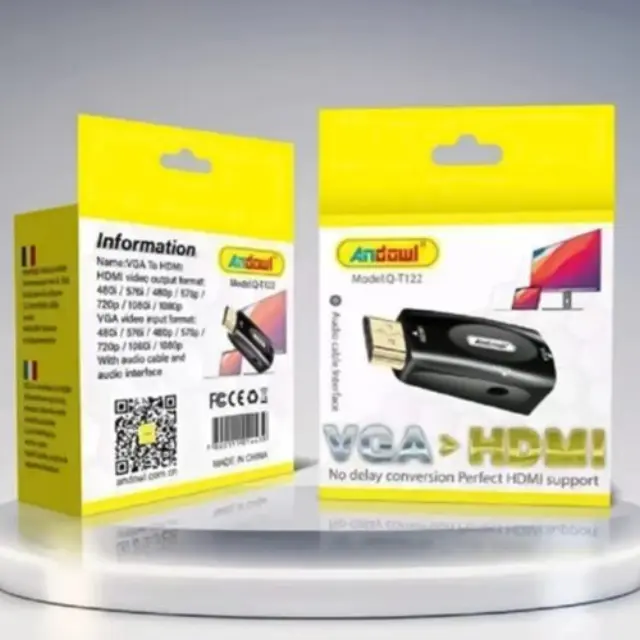 Andowl Μετατροπέας VGA σε HDMI Μαύρο Q-T122 2