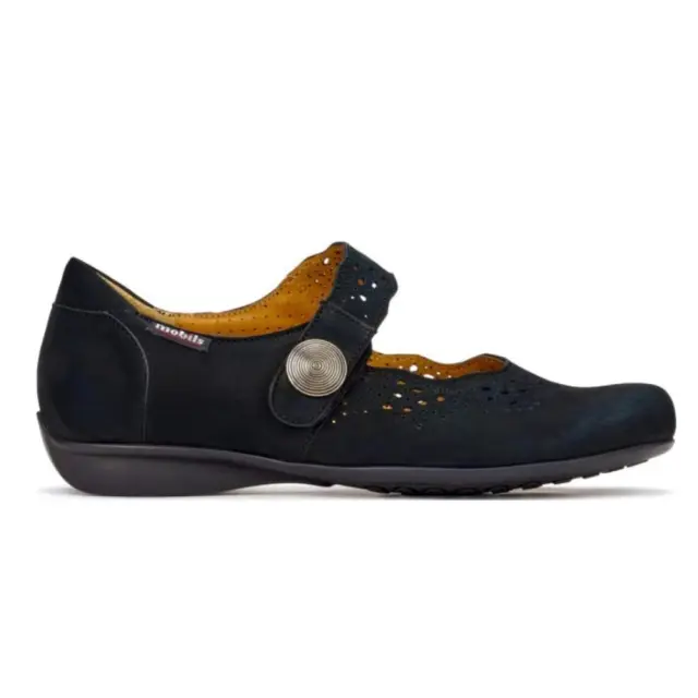 Mephisto Μπαρέτες Γυναικείο δέρμα Nubuck Μαύρο MEP/FABIENNE BLACK