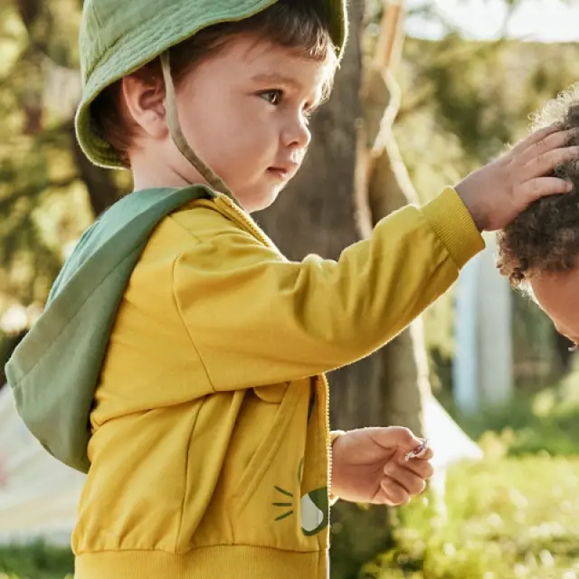 Baby 6 μηνών έως 4 ετών Ζακέτα διαδραστική με τσέπη χρυσό - 4Ε
