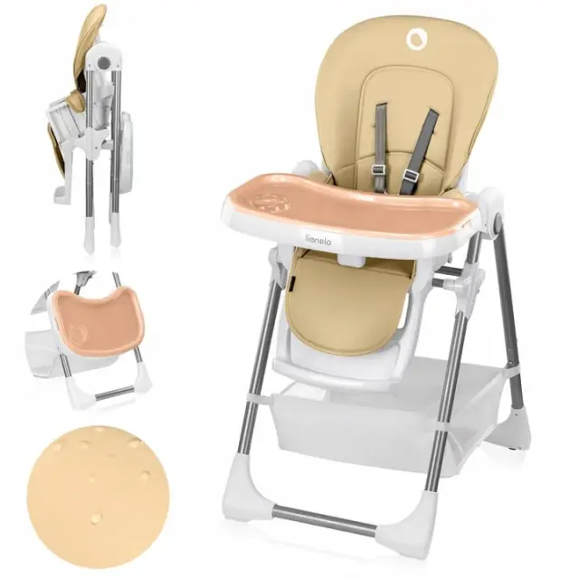 Lionelo Linn Plus Καρεκλάκι Φαγητού Beige