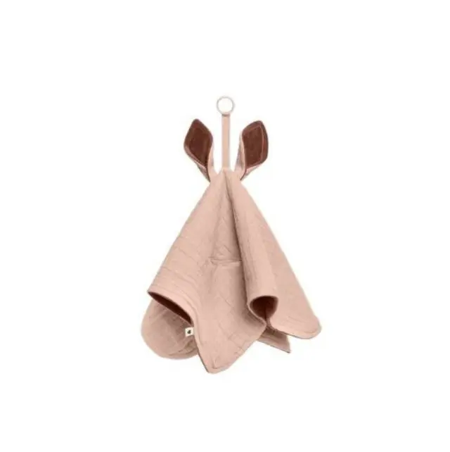 Bibs Cuddle Cloth Πανάκι Αγκαλιάς με Κλιπ Πιπίλας Kangaroo Blush/Woodchuck, 1τμχ (9405244)