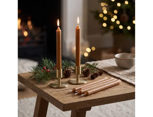 Σετ Διακοσμητικά Κεριά Κορμός Mica Decorations με διάρκεια καύσης 9 ώρες και διαστάσεις 2.2x2.2x25cm - 6 τεμάχια 1147663