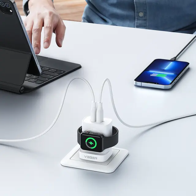 Veger W002E - Πάνελ PD 20W 3 σε 1 Πολυλειτουργικός φορτιστής τοίχου 3