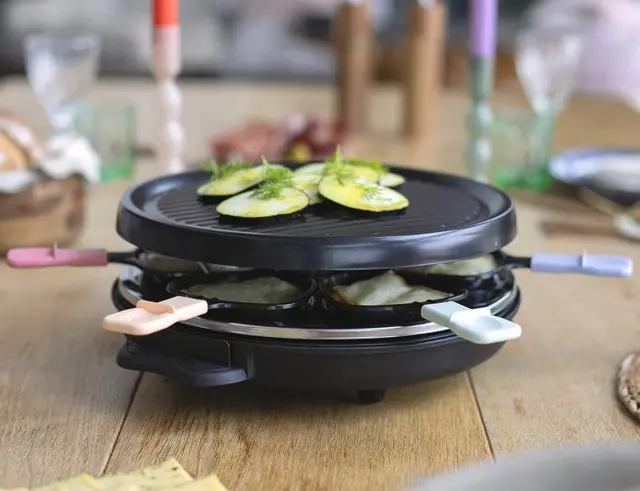 Γκριλιέρα Raclette Livoo DOC207P για 6 άτομα, με ισχύ 800W, αυτόματο θερμοστάτη και επιφάνεια ψησίματος 29x29cm DOC207P 3