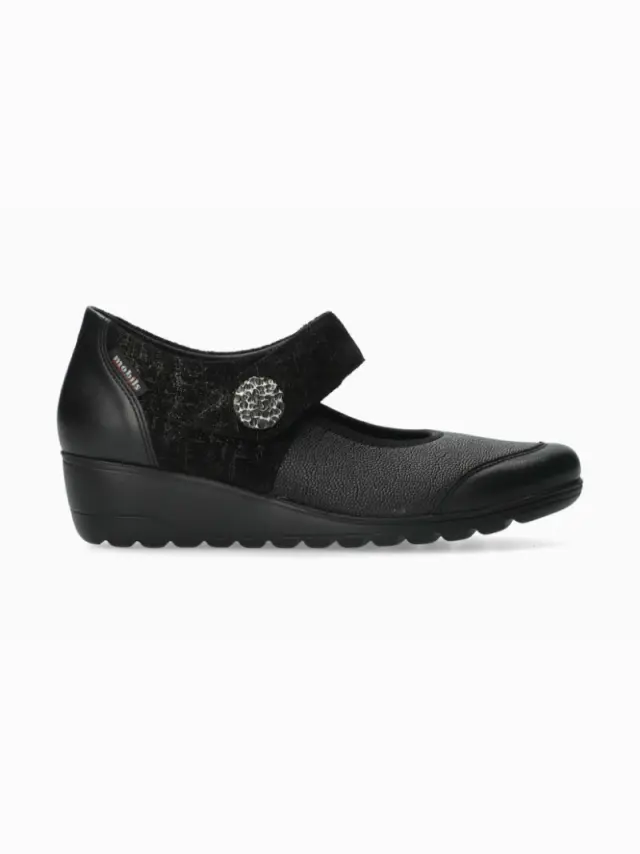 Mephisto Μπαρέτες Γυναικείο δέρμα/δέρμα Nubuck Μαύρο MEP/BATHILDA BLACK 3
