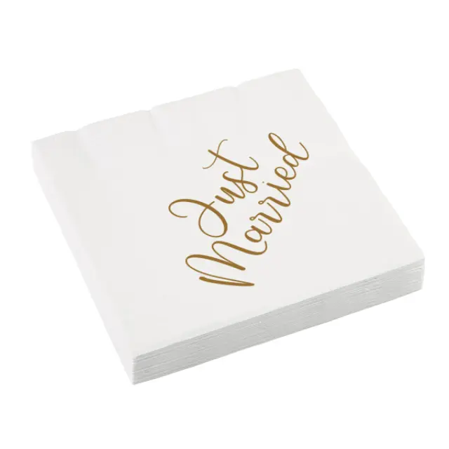 Χαρτοπετσέτες φαγητού Just Married /Wedding 16 τεμ