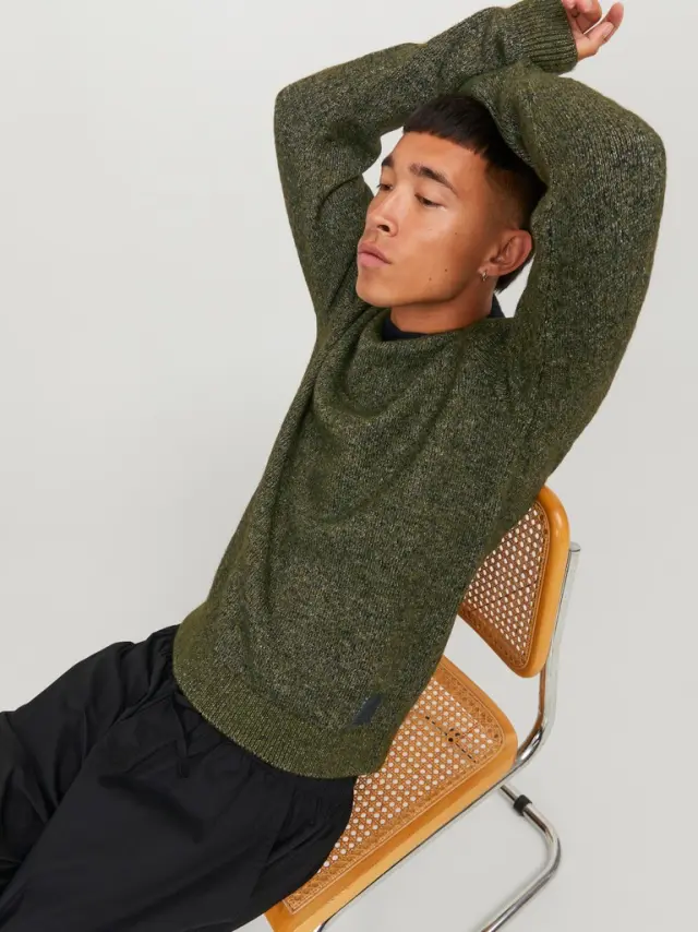 JCOSPACE KNIT MOCK NECK SN olive night 2